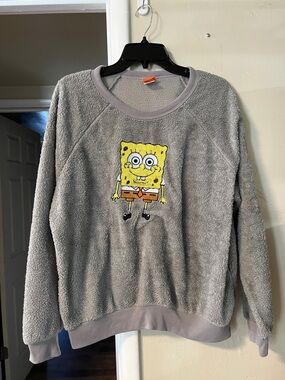 Nickelodeon Gray SpongeBob Crewneck Sweater